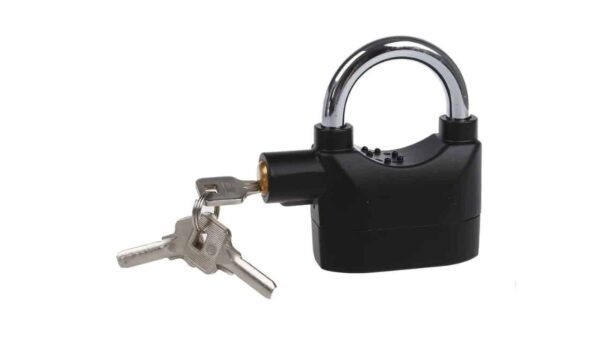 Anti-Theft Siren Alarm Lock Motor for Home, Bike, Shop, Garage Padlock with Smart Motion Sensor (Black) - Image 6