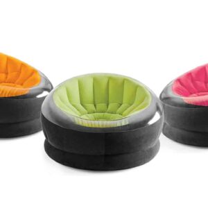 Intex Inflatable Empire Chair, 44" X 43" X 27", Color May Vary, 1 Chair, With Intex Pump