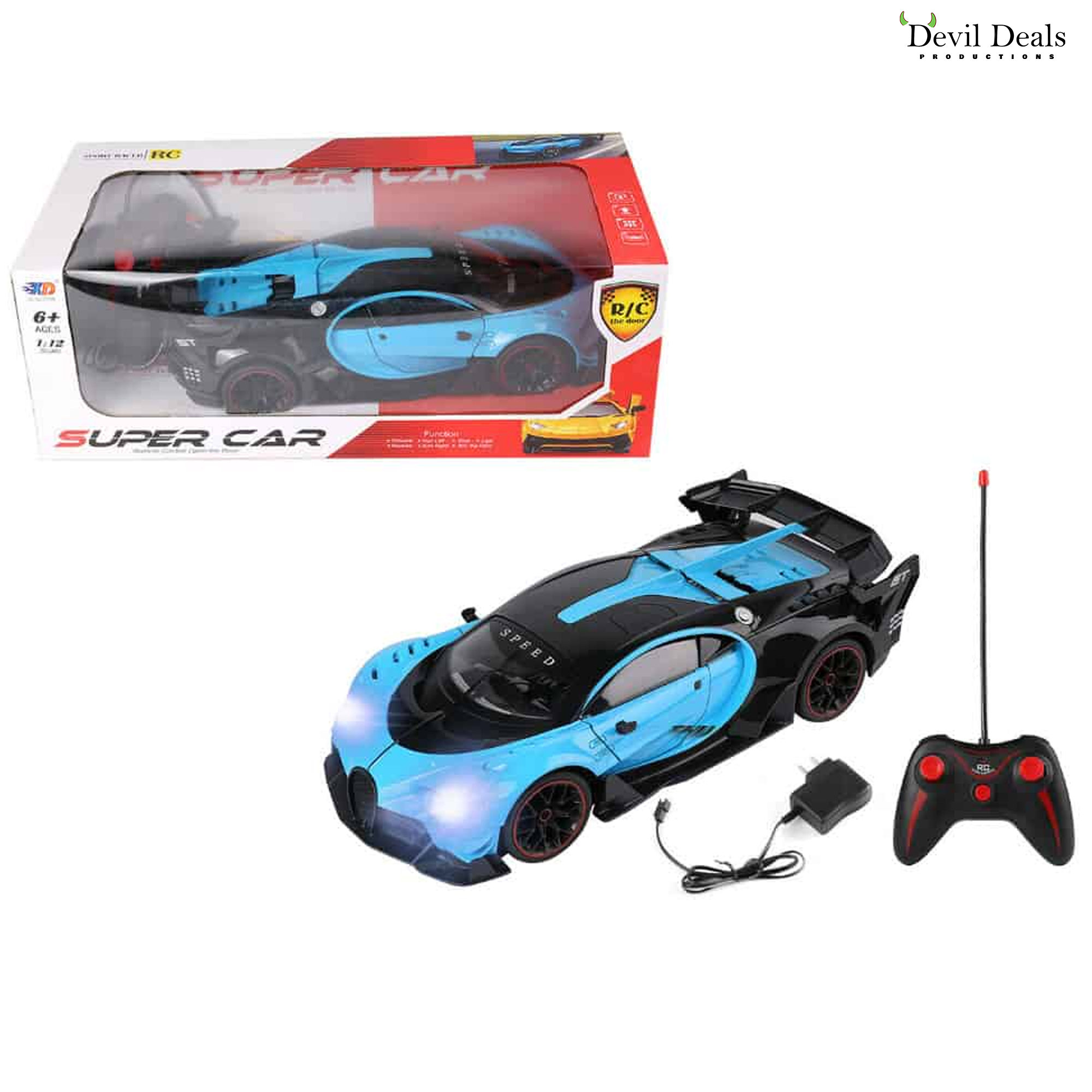 Remote Control RC Car with Opening Doors and Convertible 1:14 Scale Rechargeable Car Toy - Image 4