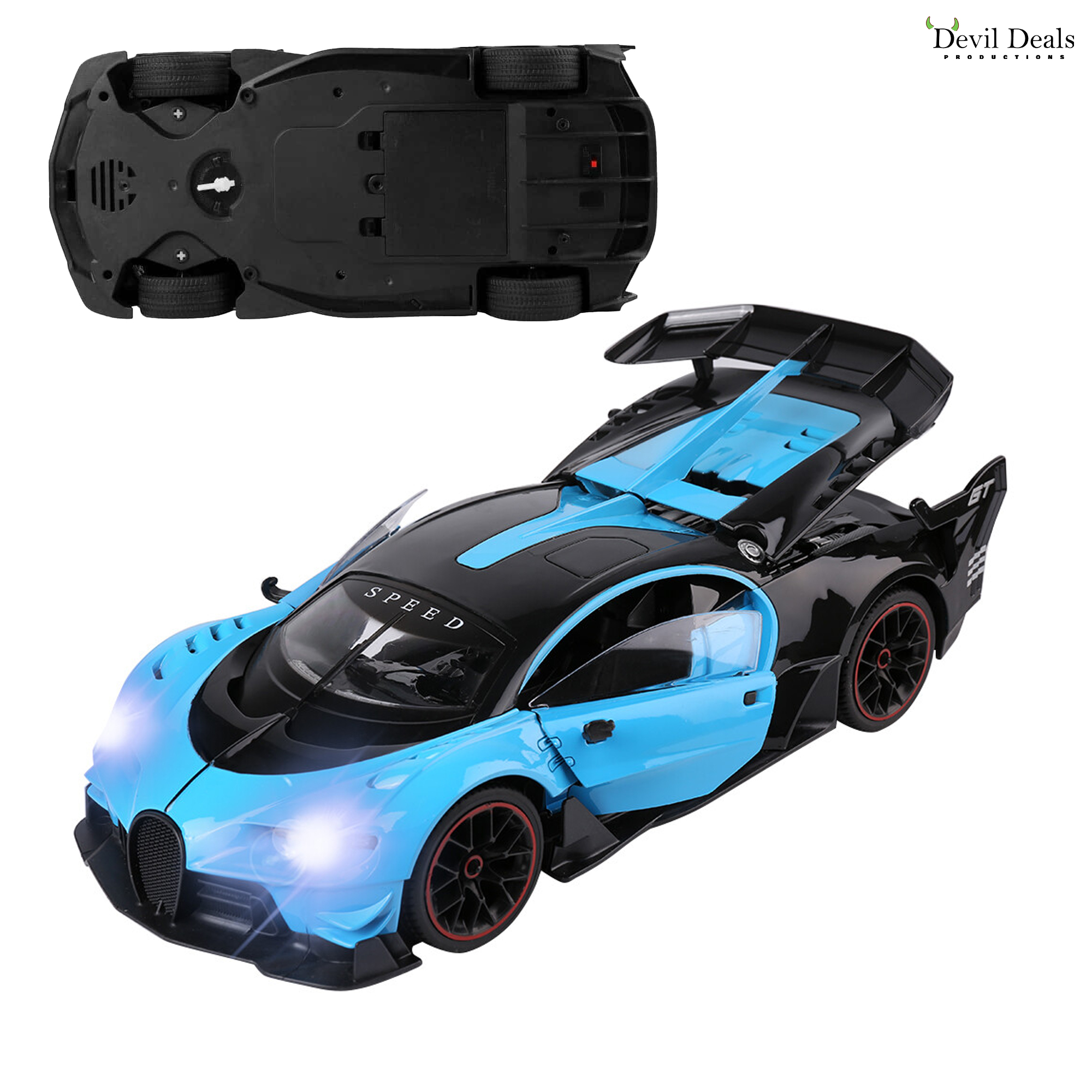 Remote Control RC Car with Opening Doors and Convertible 1:14 Scale Rechargeable Car Toy - Image 7