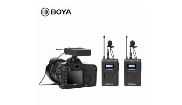 Boya BY-WM8 Pro-K2 UHF Dual-Channel Wireless Microphone System with One Receiver and Two Transmitter