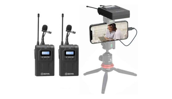 Boya BY-WM8 Pro-K2 UHF Dual-Channel Wireless Microphone System with One Receiver and Two Transmitter - Image 2