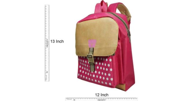 Kids Stylish Polka Dot School Bag Blue - Image 7
