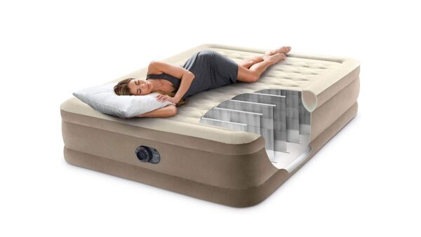 18in Queen Dura-Beam Ultra Plush Airbed with QuickFill Plus Internal Pump