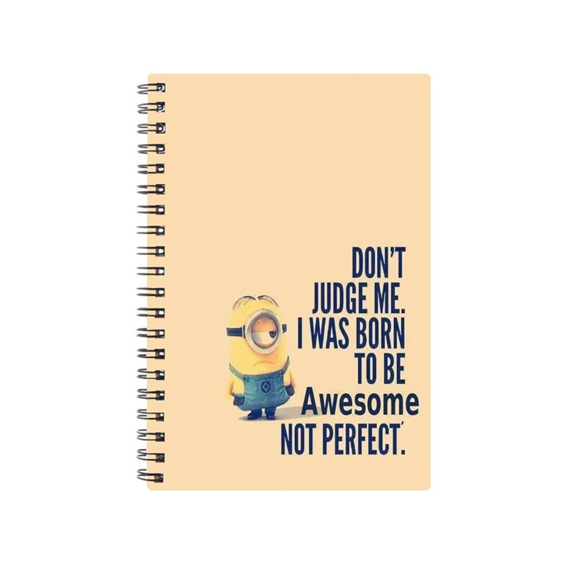Spiral Notebook Diary A5 200 Pages - Don't Judge Me