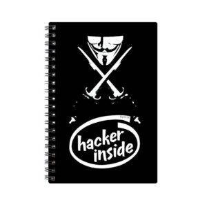 Spiral Notebook Diary A5 200 Pages - Hacker Inside