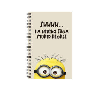 Spiral Notebook Diary A5 200 Pages - I'm Hiding From Stupid People