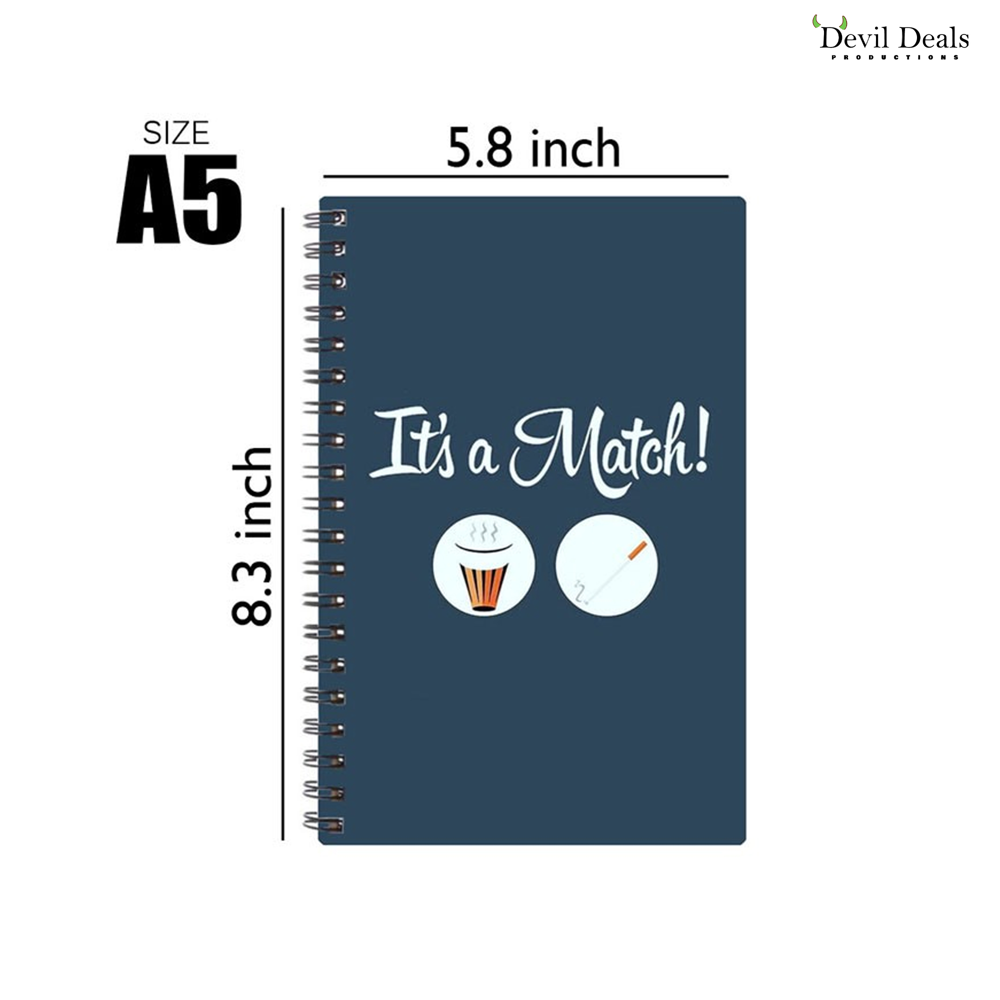 Spiral Notebook Diary A5 200 Pages - Its Match - Image 2