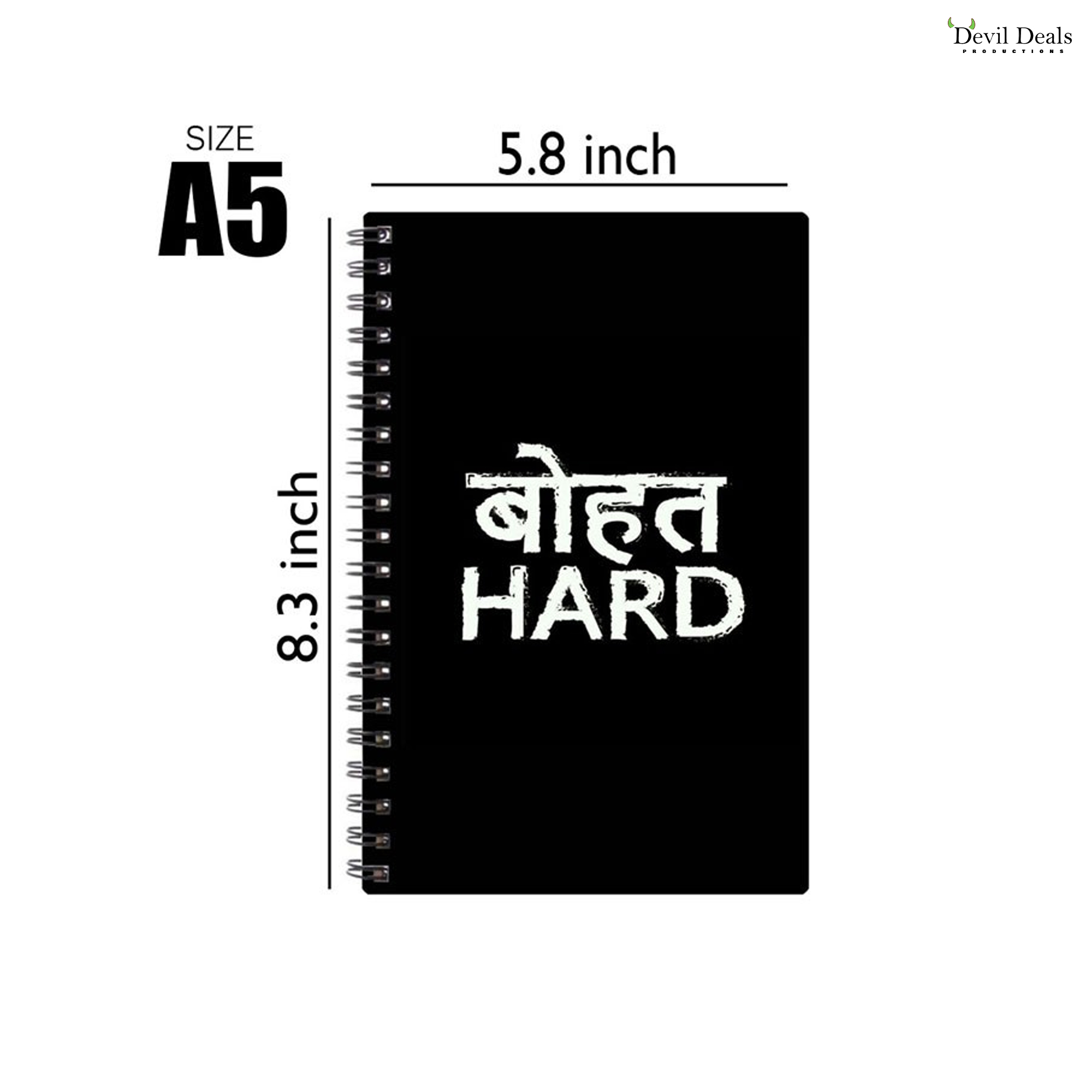 Spiral Notebook Diary A5 200 Pages - Bhot Hard - Image 2