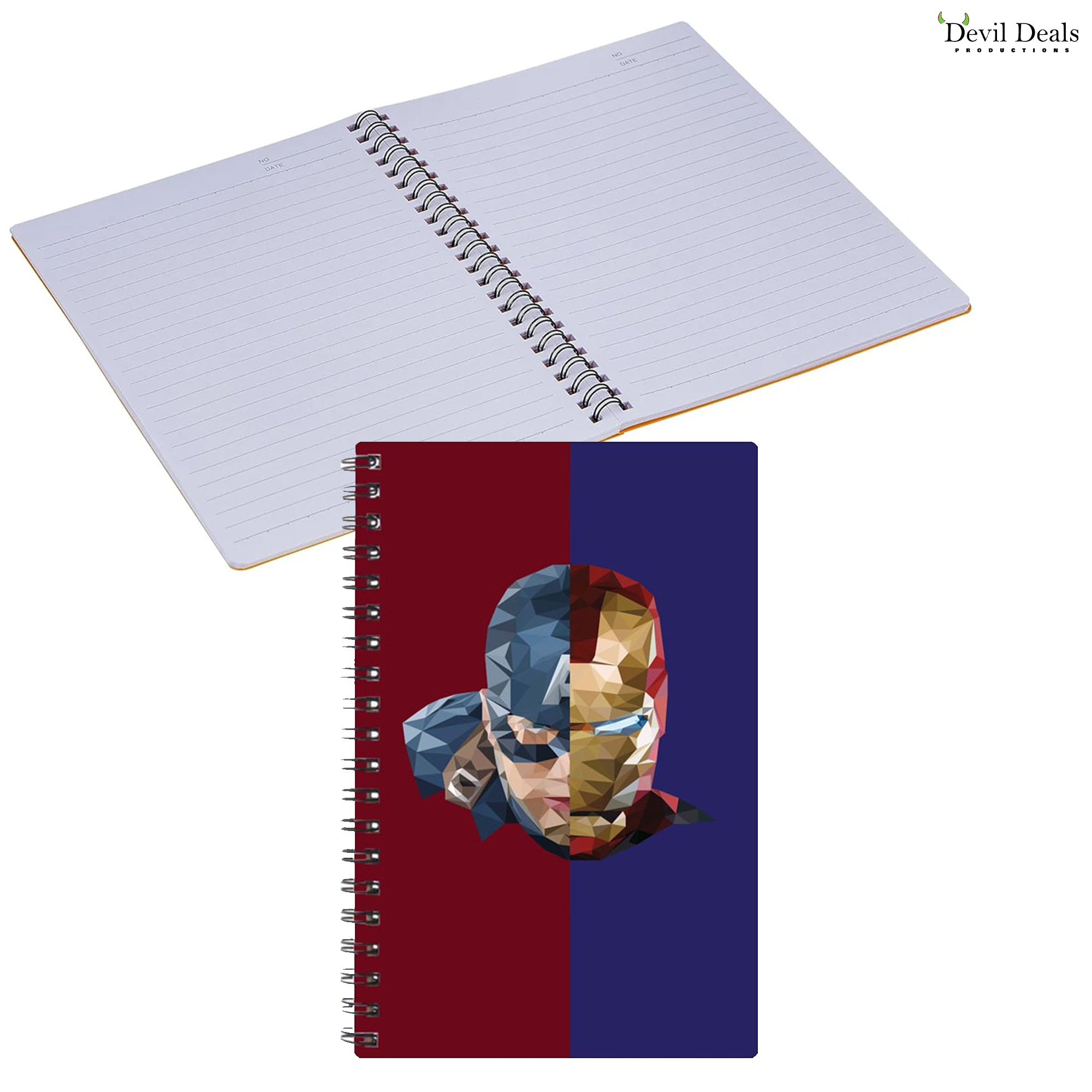 Spiral Notebook Diary A5 200 Pages - Iron Man - Image 4