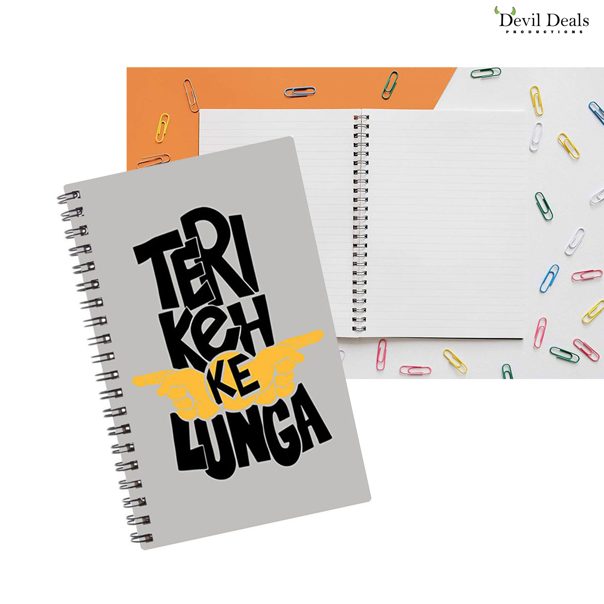 Spiral Notebook Diary A5 200 Pages - Teri Keh Ke Lunga - Image 3
