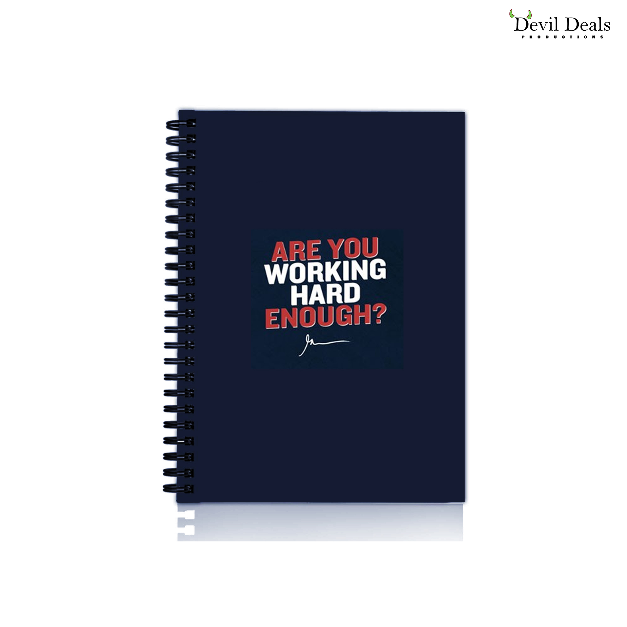 Spiral Notebook Diary A5 200 Pages - Are You Working Hard Enough - Image 3