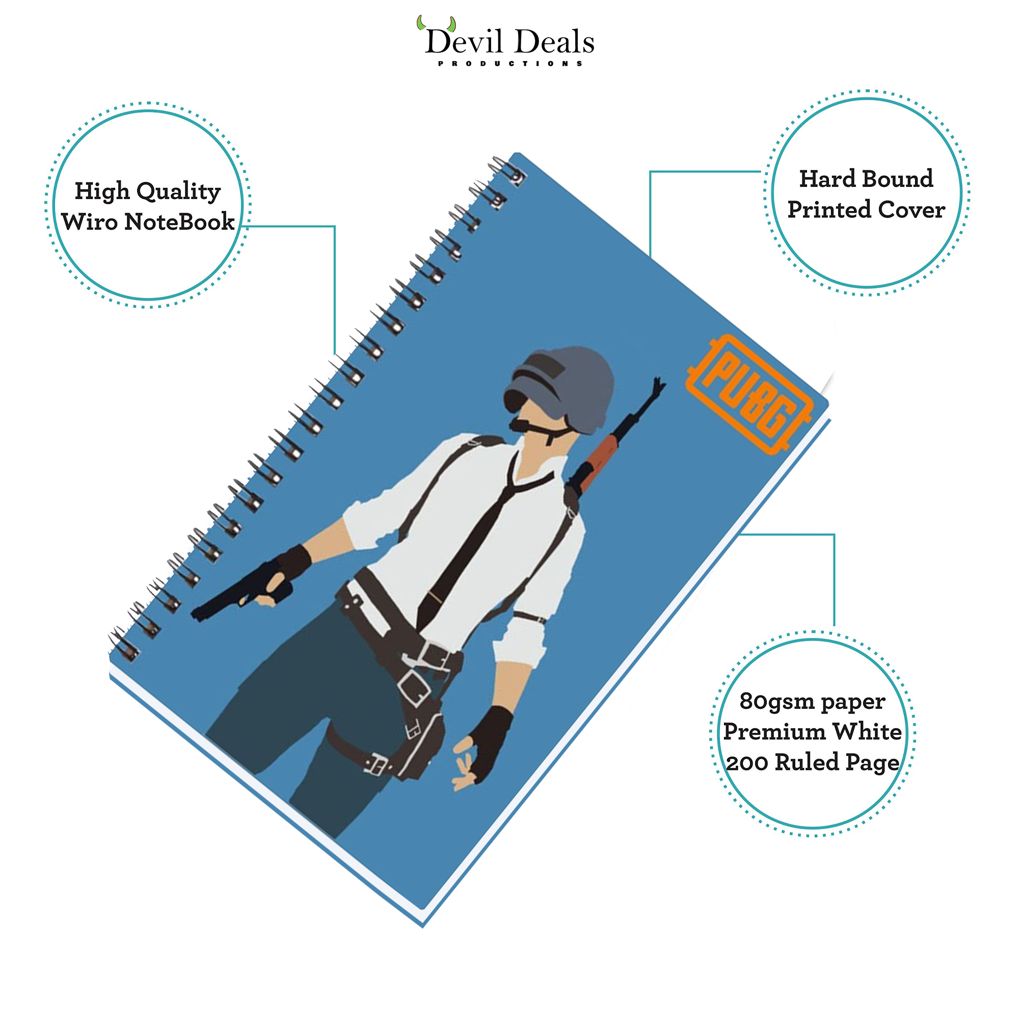 Spiral Notebook Diary A5 200 Pages - PUBG - Image 4