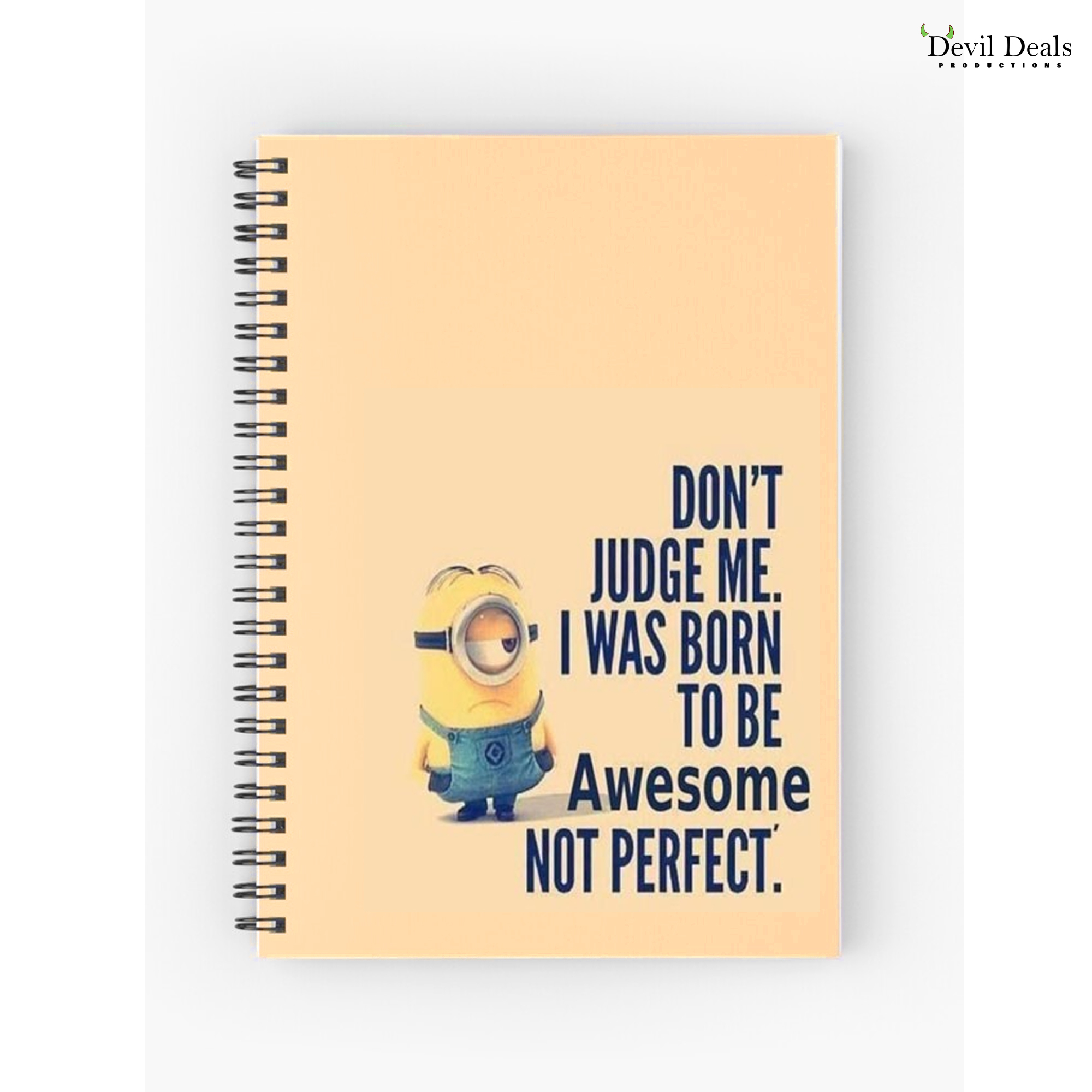 Spiral Notebook Diary A5 200 Pages - Don't Judge Me - Image 4