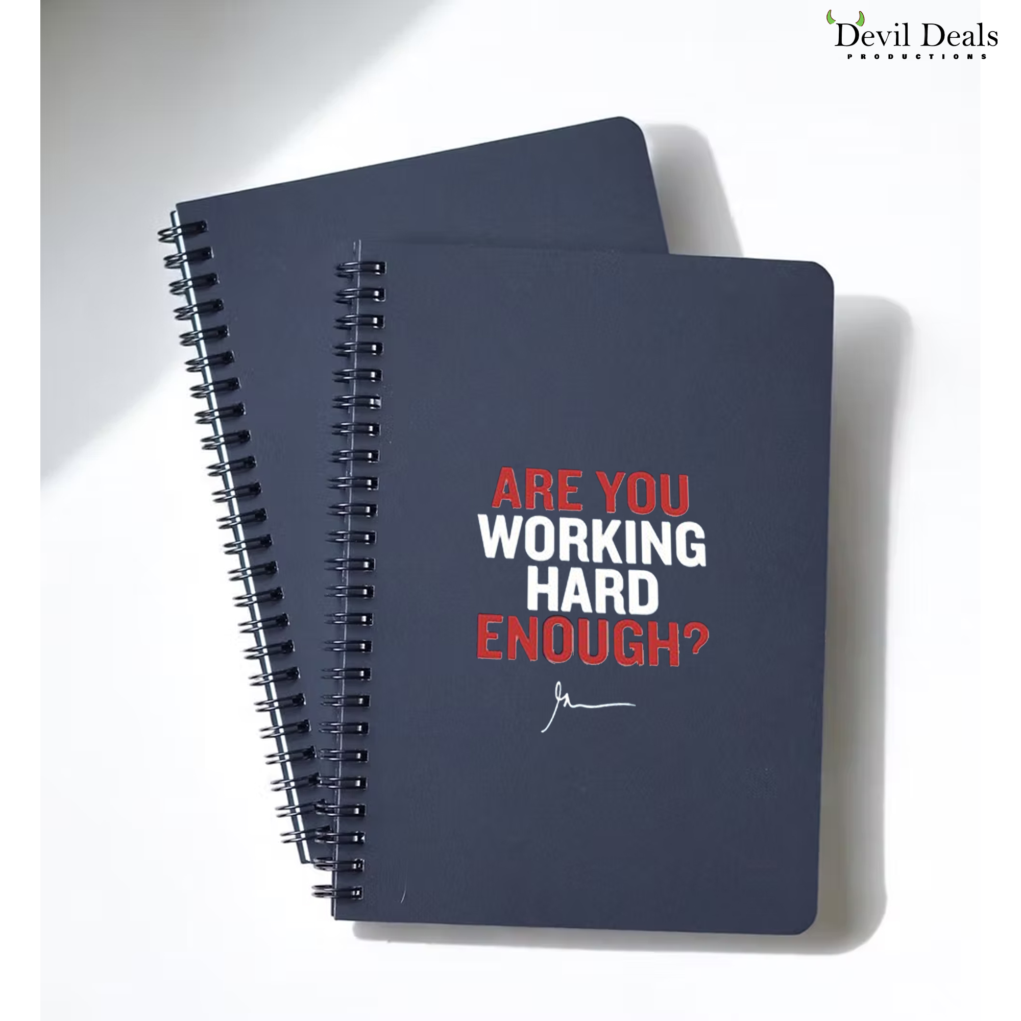 Spiral Notebook Diary A5 200 Pages - Are You Working Hard Enough - Image 5
