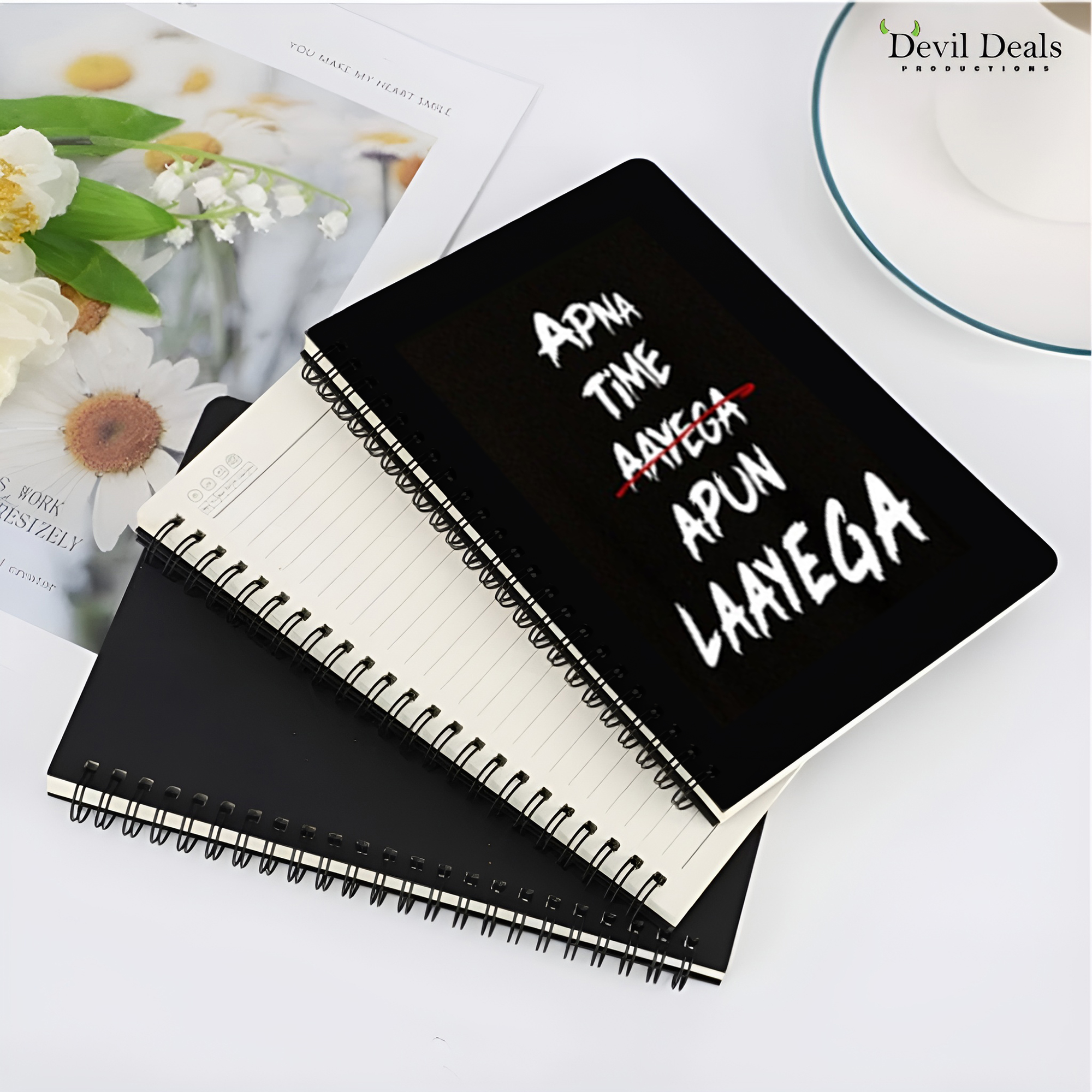 Spiral Notebook Diary A5 200 Pages - Apna Time Aayega - Image 6