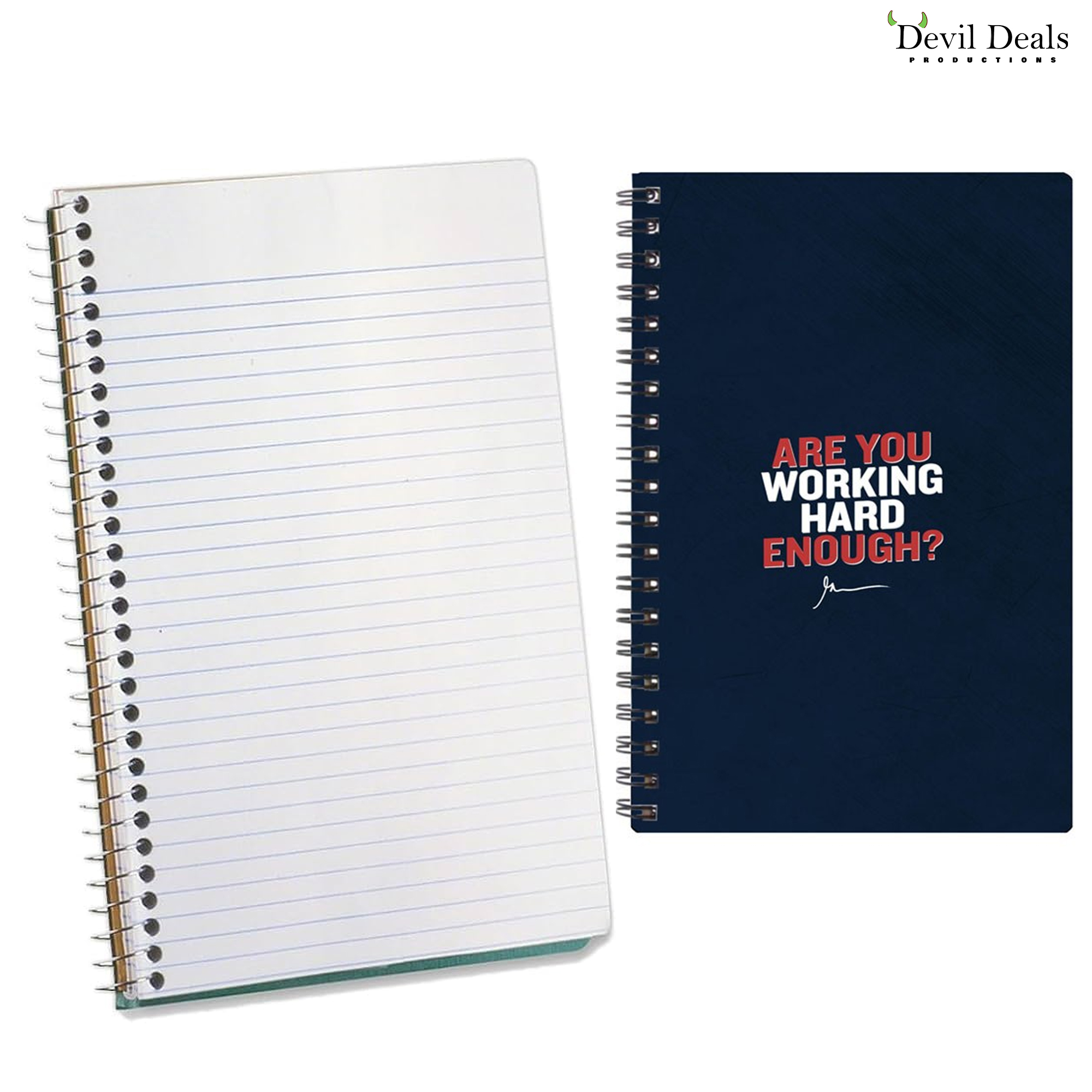 Spiral Notebook Diary A5 200 Pages - Are You Working Hard Enough - Image 6