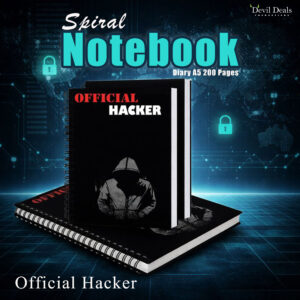 Spiral Notebook Diary A5 200 Pages - Official Hacker
