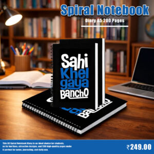Spiral Notebook Diary A5 200 Pages - Sahi Khel Gaya Bancho