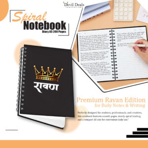 Spiral Notebook Diary A5 200 Pages - Ravan
