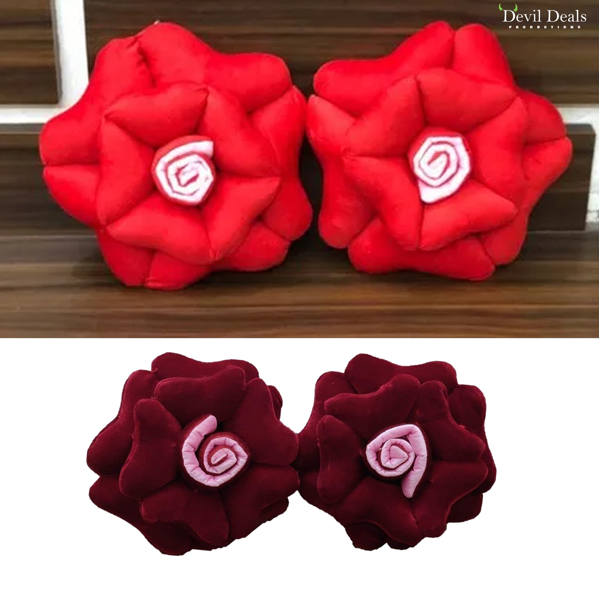 Cushions Rose Flower (Set of 2) - Image 4