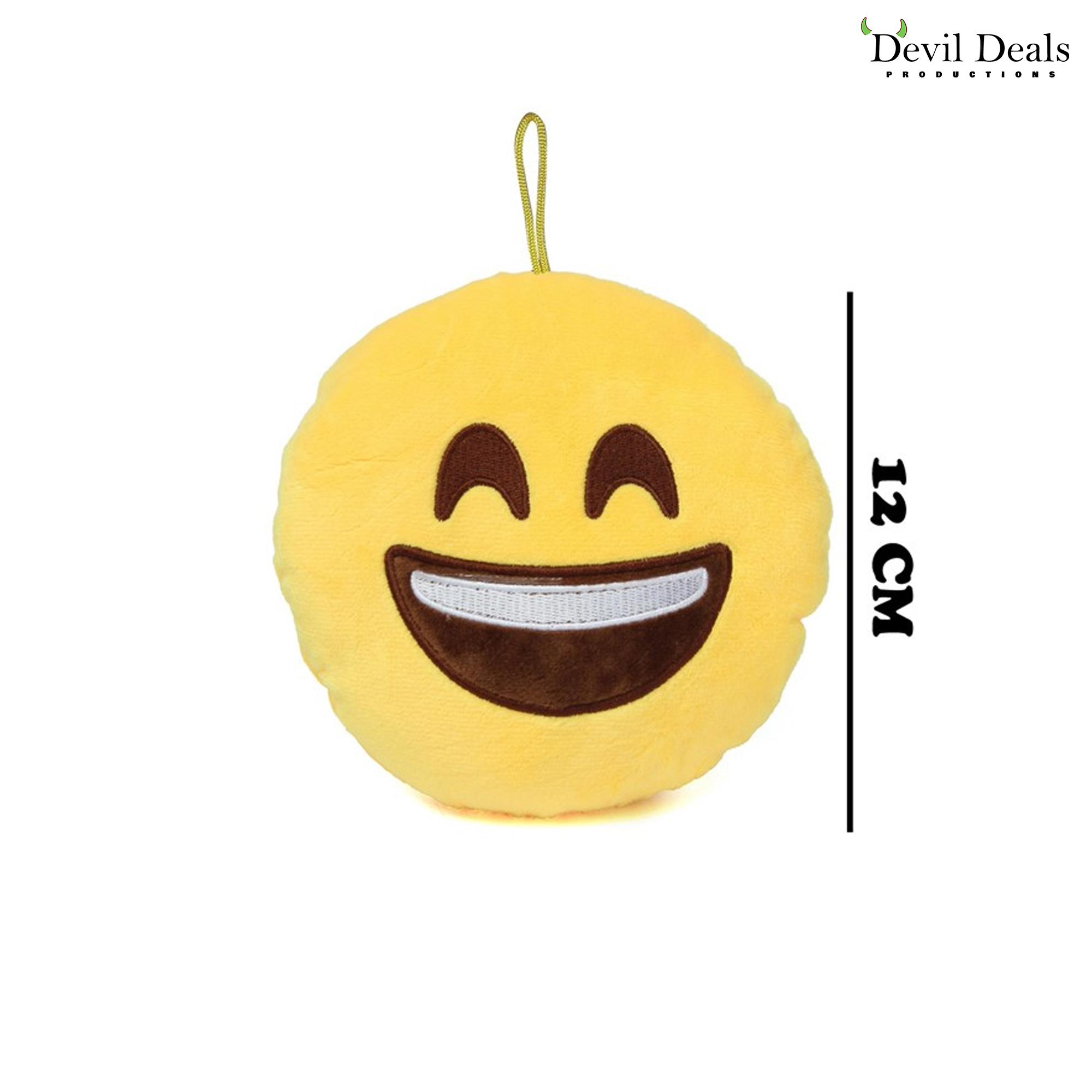 Mini Yellow Emoji Soft Hanging Stuffed Plush (12 Cm) (Set of 2) - Image 3