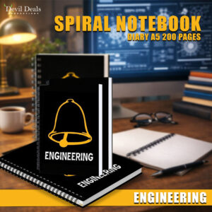 Spiral Notebook Diary A5 200 Pages -Engineering