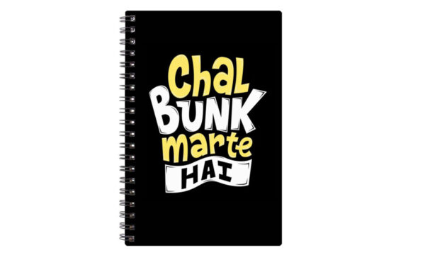 Spiral Notebook Diary A5 200 Pages - Chal Bunk Marte Hai