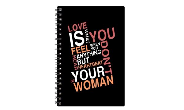 Spiral Notebook Diary A5 200 Pages - love