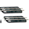 Chrome Decorative 2CL Grill Lines Flow Type Car Side Fender Air Flow Vent - Image 5