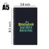 Spiral Notebook Diary A5 200 Pages - Bhagwan Sab Dekh Raha Hai
