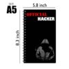 Spiral Notebook Diary A5 200 Pages - Official Hacker - Image 2