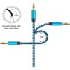 3.5mm Audio Cable Nylon Braided Cable Male to Male Aux Cord (1 Pc) (1 Meter) (Assorted Cable) - Image 5