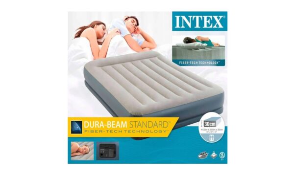 Intex 64118 Queen Size Pillow Rest Mid-Rise Airbed With In-built Electric Pump - Image 6