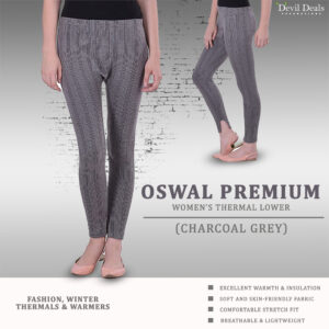 Oswal Premium – Women Thermal Lower – Charcoal Grey