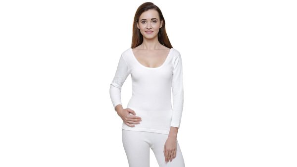 Oswal Premium – Women Thermal Top – White - Image 3