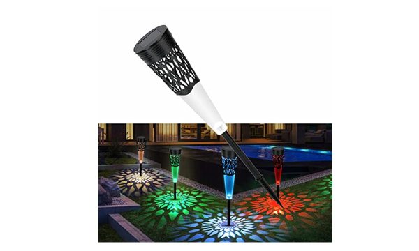 Solar LED Decorative Light for Outdoor Garden(Pack of 6-Warm White &RGB)