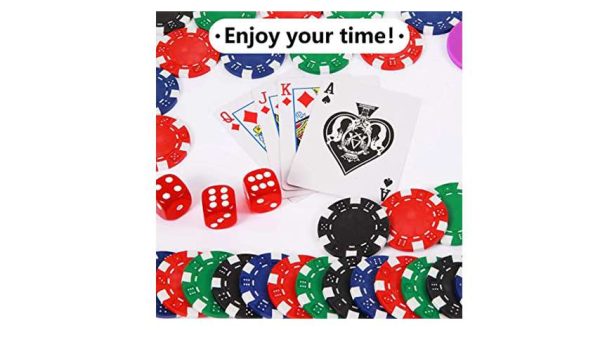 Casino Style Poker Chips Set With A Aluminum Finish Case (Classic Multiplayer Game) 300 Pcs - Image 3