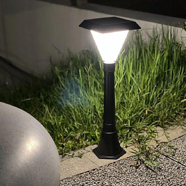 Solar Bollard Light With Pole With RGB Lights