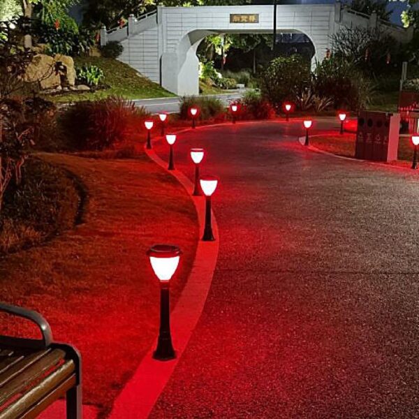 Solar Bollard Light With Pole With RGB Lights - Image 5