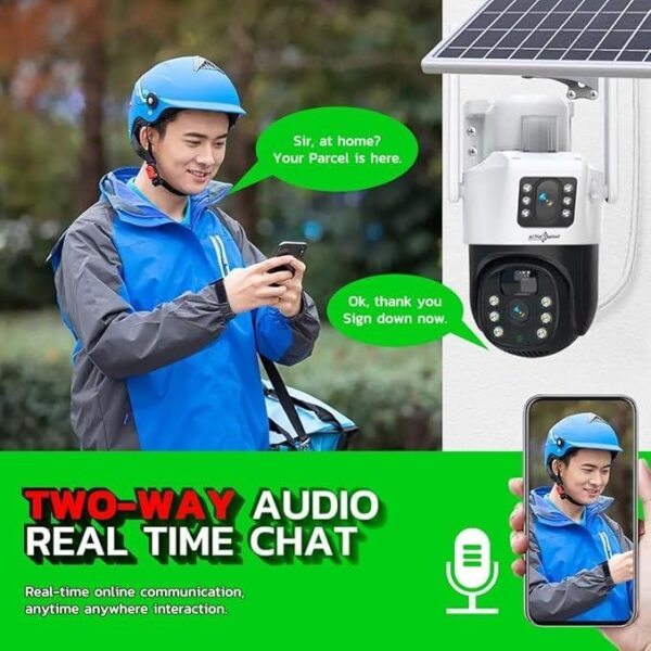 4G Solar Camera: 2MP Dual Lens Outdoor Surveillance for Agriculture, Construction Site,Farm,Garden etc - Image 4