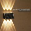6 Lens Garden Wall Light Solar Powered | Warm White - Image 5