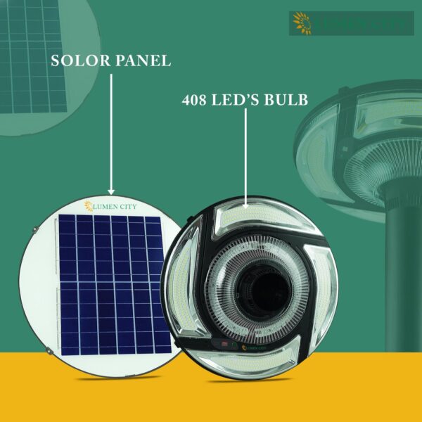 360° Solar Powered UFO Garden Light With RGB Ring 15W - Image 5