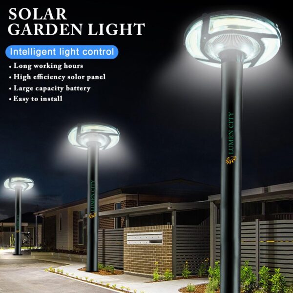 360° Solar Powered UFO Garden Light With RGB Ring 15W - Image 10