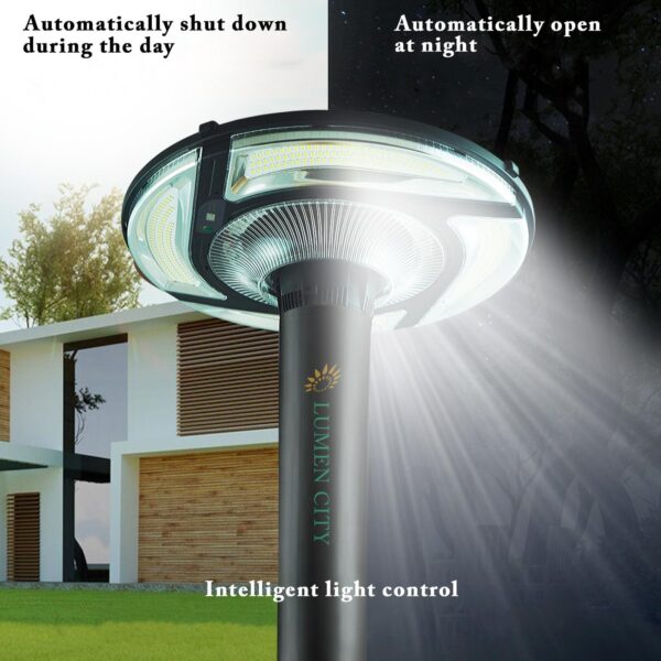 360° Solar Powered UFO Garden Light With RGB Ring 15W - Image 9
