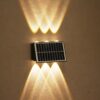 6 Lens Garden Wall Light Solar Powered | Warm White - Image 8