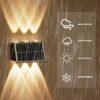 6 Lens Garden Wall Light Solar Powered | Warm White - Image 6