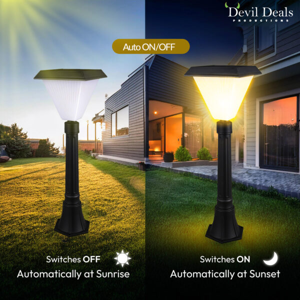 Solar Bollard Light With Pole With RGB Lights - Image 3