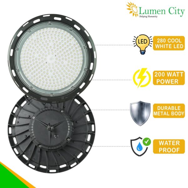 UFO High Bay Light 200W (Xenon LED) (28000 Lumens) - Image 2