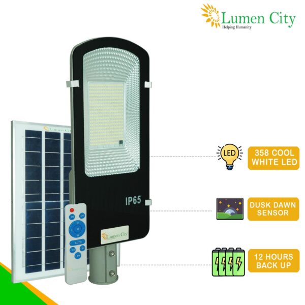 Semi-Integrated Solar Street Light 12W | Remote Control | 6-7 Hr Backup | 12000 mah Battery - Image 6